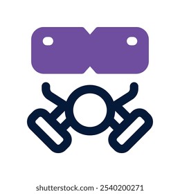 Gasmasken-Symbol. Vektorsymbol mit zwei Tönen für Ihre Website, Ihr Handy, Ihre Präsentation und Ihr Logo-Design.