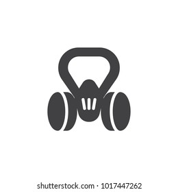 Gas mask icon vector, filled flat sign, solid pictogram isolated on white. Respirator symbol, logo illustration.