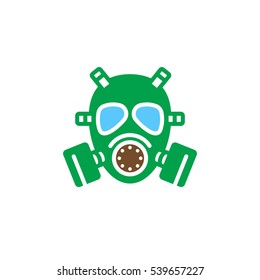 Gas mask icon vector, filled flat sign, solid colorful pictogram isolated on white. Symbol, logo illustration