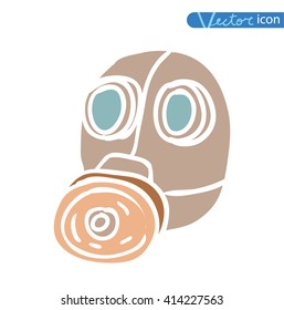 Gas mask icon, vector illustration.