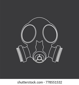 Gas mask icon, vector illustration design. War collection.