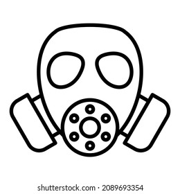Gasmaske-Symbol, Vektorbild. Kann auch für Web-Apps, mobile Apps und Printmedien verwendet werden.