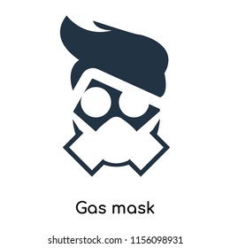 Gas mask icon vector isolated on white background, Gas mask transparent sign , symbols or elements in filled style