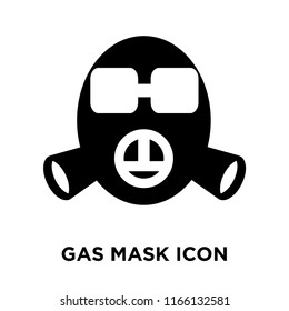 Gas mask icon vector isolated on white background, Gas mask transparent sign