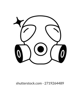 Icono de máscara de gas Vector ilustración de stock