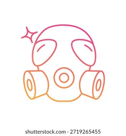 Icono de máscara de gas Vector ilustración de stock