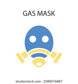 Gas mask icon. vector.Editable stroke.linear style sign for use web design,logo.Symbol illustration.