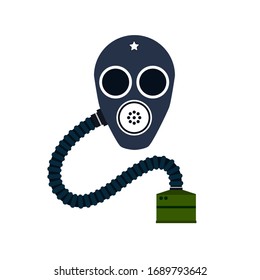 Gas mask isolated on white background. Vector illustration. EPS 10