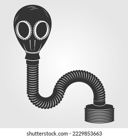 Gas mask isolated on a white background. Vector illustration