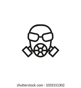 Gas mask line icon