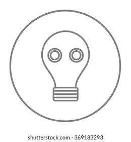 Gas mask line icon.