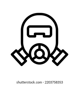 gas mask line icon illustration vector graphic 