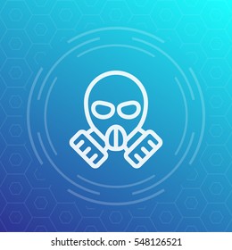 gas mask linear icon