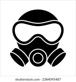Máscara de gas, icono lineal. Línea con ilustración de vector de trazo editable en fondo blanco