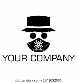 Gas mask monster vector illustration for your company or brand.