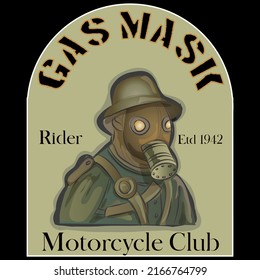Gas Mask Motorcycle Club and Community Sign