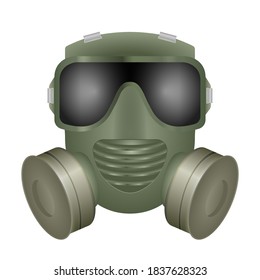 Gas mask on a white background. Vector illustration.
