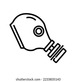 gas mask on a white background