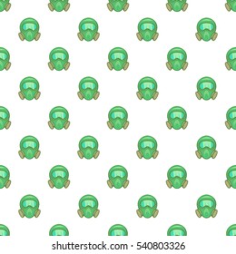 Gas mask pattern. Cartoon illustration of gas mask vector pattern for web