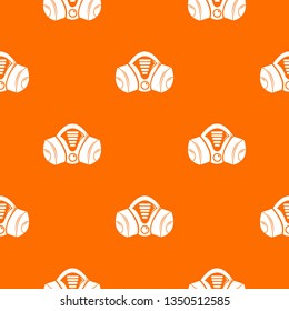Gas mask pattern vector orange for any web design best