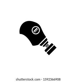 Gas mask and protective gear glyph icon
