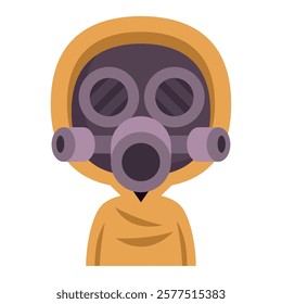 Gas mask with protective hood design