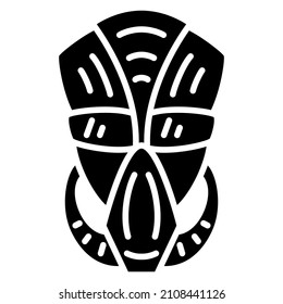 Gas mask, protective mask. Two breathing tubes, glasses for viewing. Protection of the head, face, and breathing. Gas mask design. Vector icon, glyph, silhouette, isolated