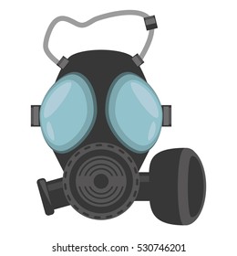 gas mask respiration protective vector illustration eps 10