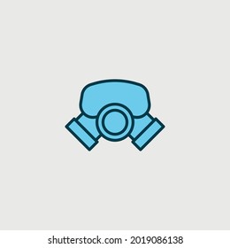 gas mask respirator vector icon protection
