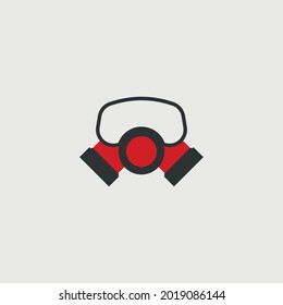 gas mask respirator vector icon protection