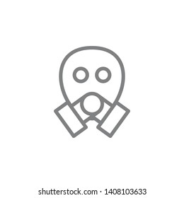 Gas, mask, safety line vector icon. Element of pollution icon
