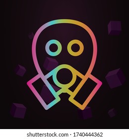 Gas, mask, safety line vector nolan icon Simple thin line, outline vector of Pollution icons for ui and ux, website or mobile application