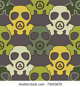 Gas mask  - seamless pattern