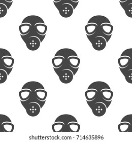 Gas mask seamless pattern. Vector illustration for backgrounds