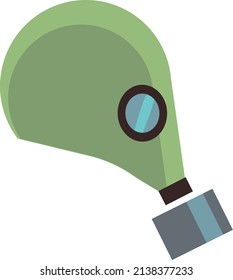 Gas Mask Side View. Respiratory Protection Icon