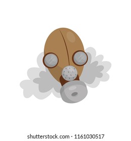 Gas mask, sign of environmental pollution problem vector Illustration on a white background