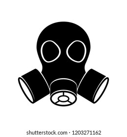 Gas mask silhouette icon. Clipart image isolated on white background