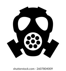 Gas mask silhouette icon. Vector.