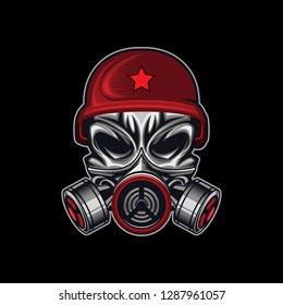 Gas Mask Skull Vector