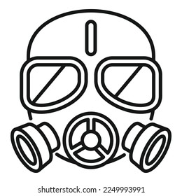 Gas mask terror icon outline vector. Toxic air. Safety military