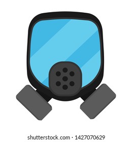 Gas mask vector chemical danger military respirator protextion. Toxic filter army helmet equipment. Biohazard safety head