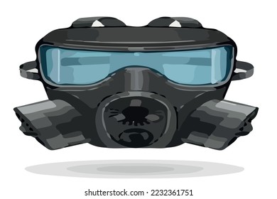 gas mask wıth fılter vector colored
