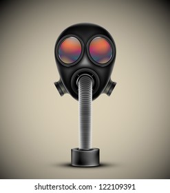 Gas mask, vector. Esp10