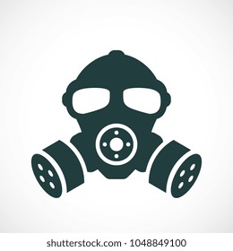 Gas mask vector icon, biohazard concept illustration isolated on white background