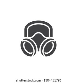 Gas mask vector icon. filled flat sign for mobile concept and web design. Respirator simple solid icon. Symbol, logo illustration. Pixel perfect vector graphics