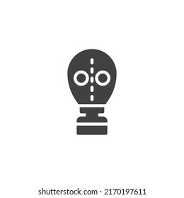 Gas mask vector icon. filled flat sign for mobile concept and web design. Respirator mask glyph icon. Symbol, logo illustration. Vector graphics