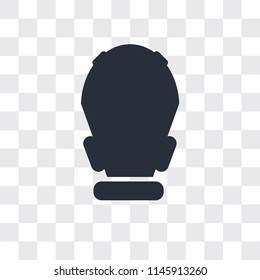 Gas mask vector icon isolated on transparent background, Gas mask logo concept