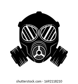 Gas Mask Vector Icon isolated on white