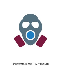 gas mask vector icon logo design
