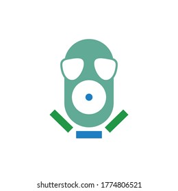 gas mask vector icon logo design
